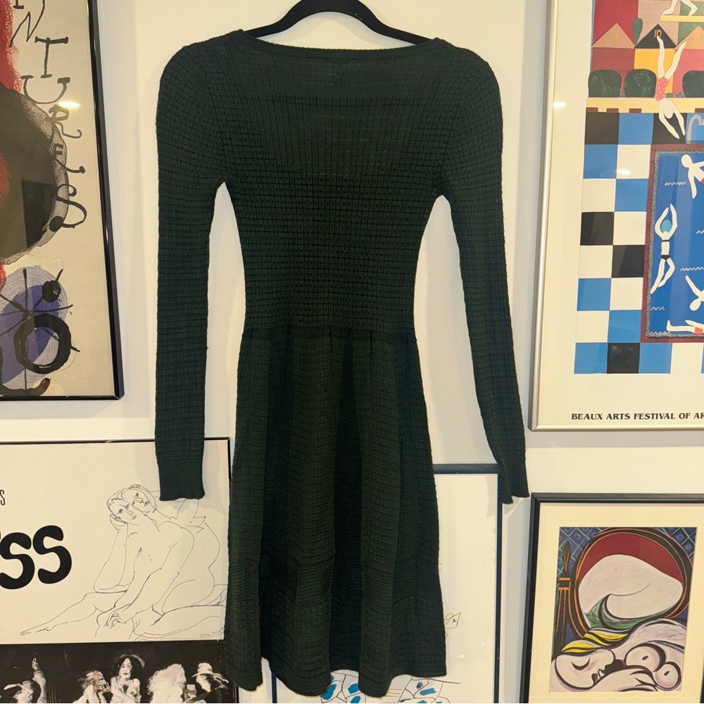 Vintage M by Missoni green knit long sleeve skater dress - fits like M - Picture 2 of 11